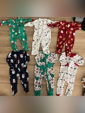 Christmas Baby Footed Pajama Bundle